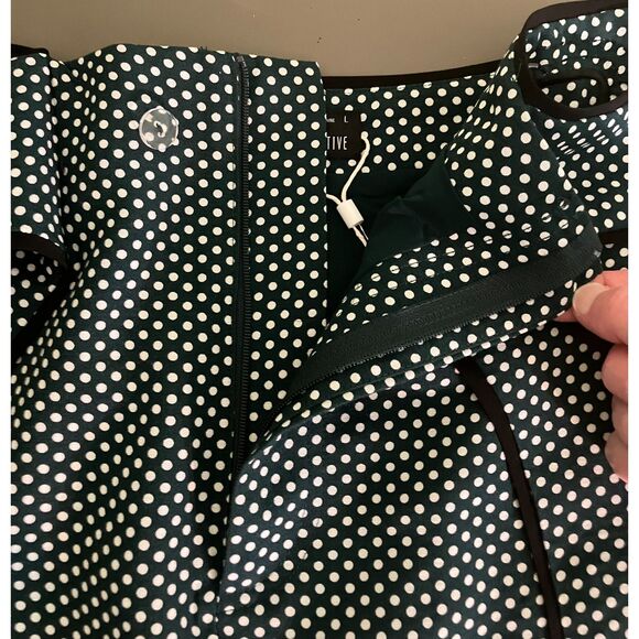 NWOT C/MEO Collective a-line cross front polka dot mini skirt - Picture 9 of 11